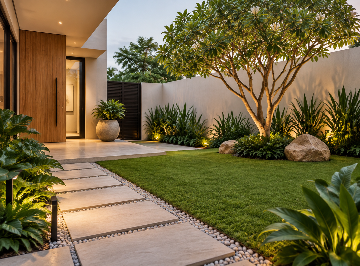 Projeto de jardim minimalista