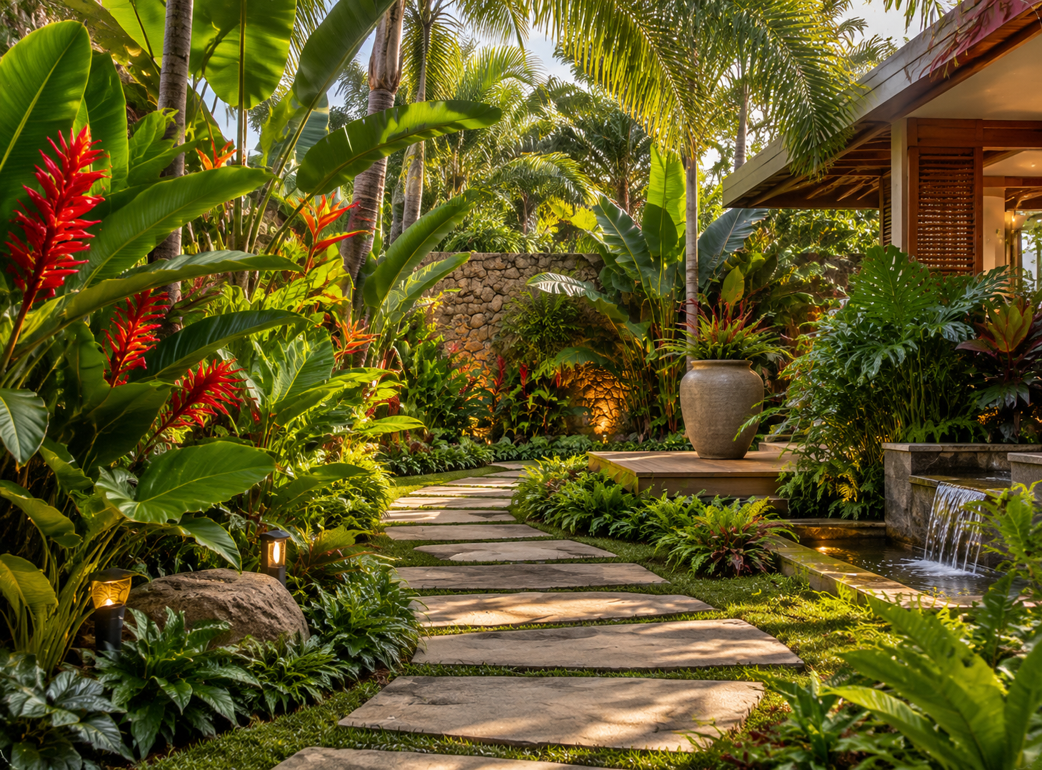 Projeto de jardim tropical
